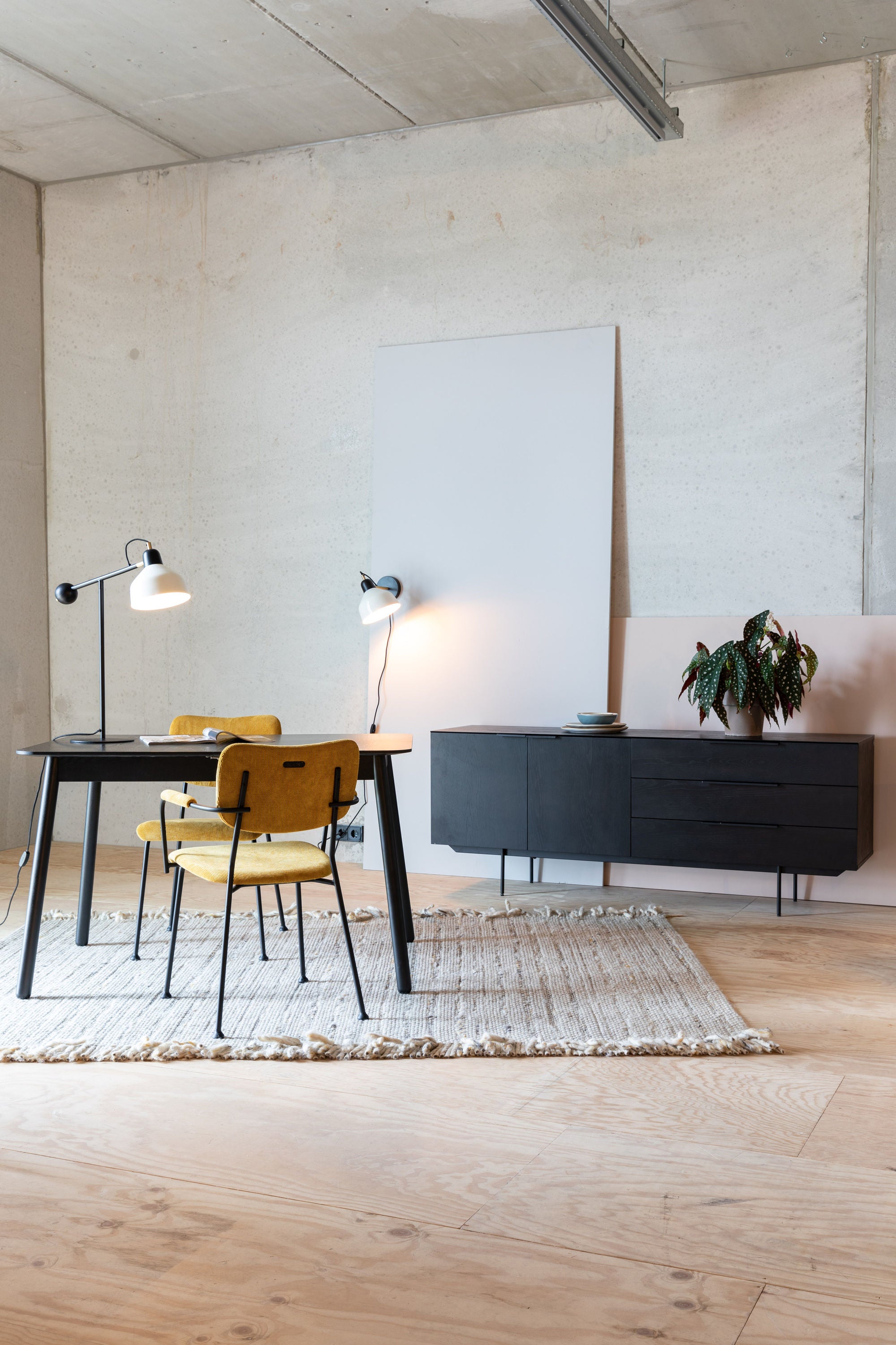 Zuiver Travis Black Oak Wood Sideboard